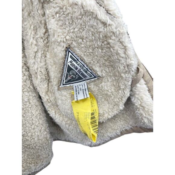 Vintage Penny Lane Style Genuine Leather Sherpa Winter Coat Western Womens XL - Picture 11 of 14